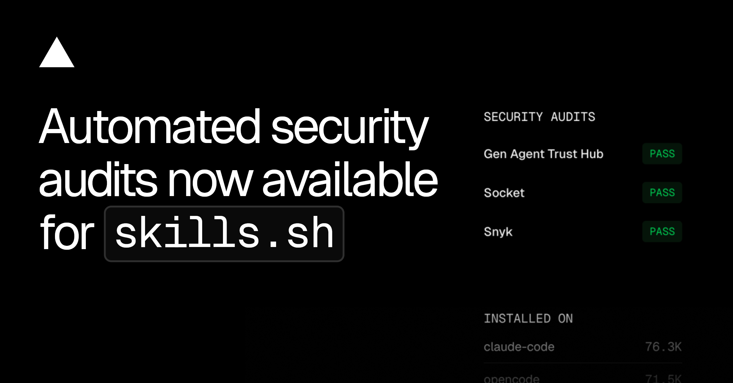 Automated security audits now available for skills.sh