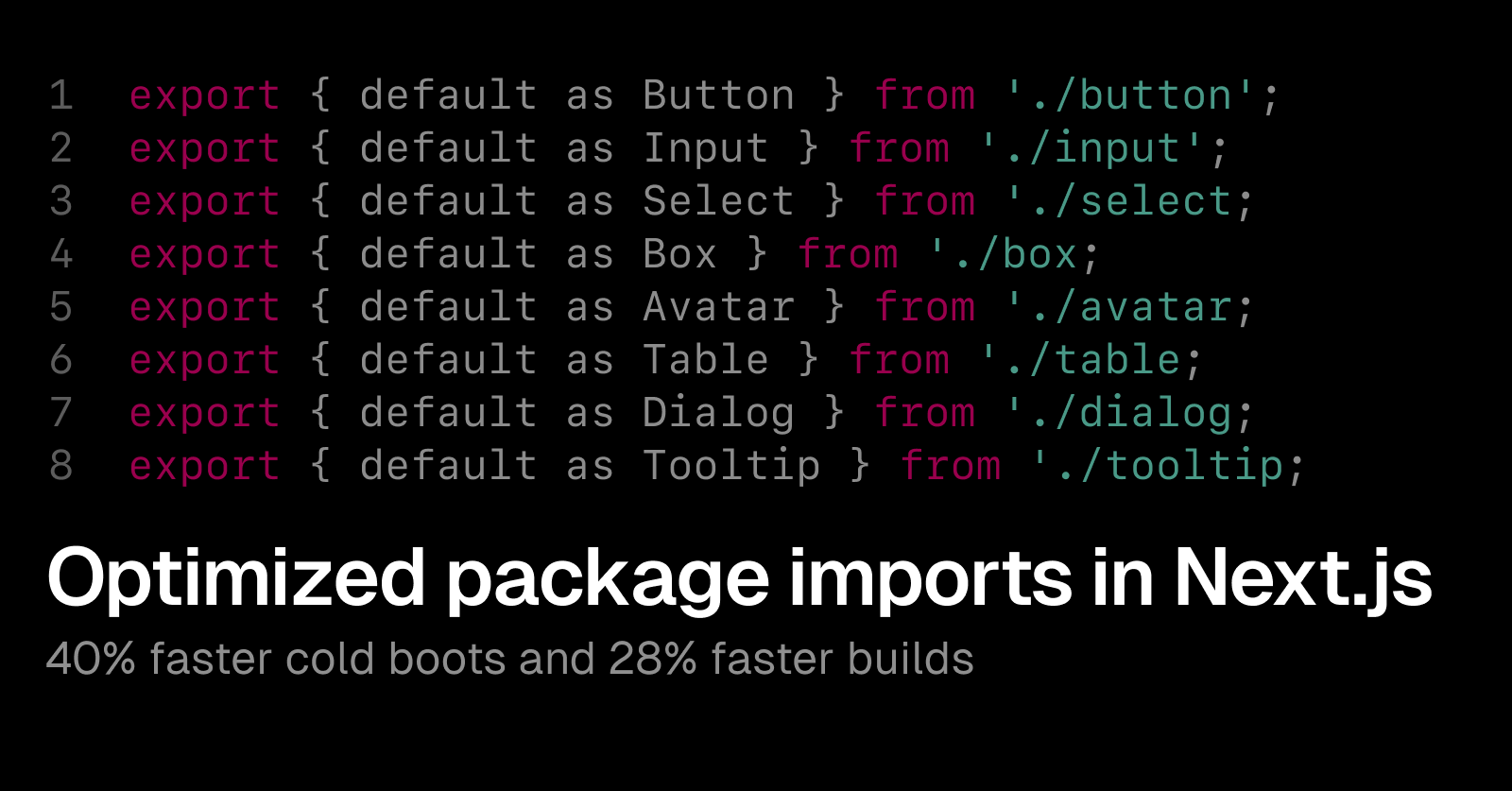 How we optimized package imports in Next.js – Vercel