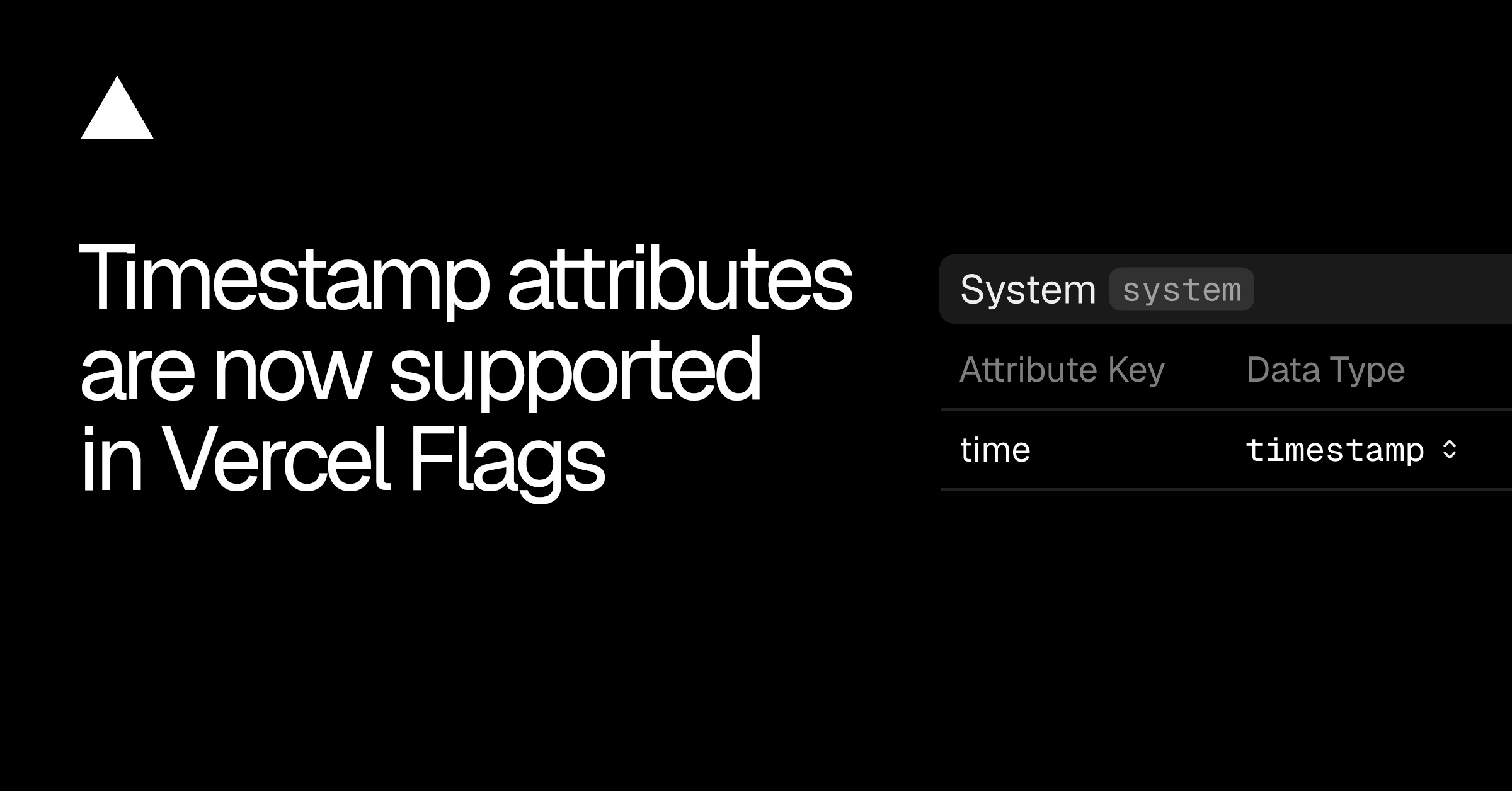 Vercel Flags adds timestamp attributes for time-windowed targeting
