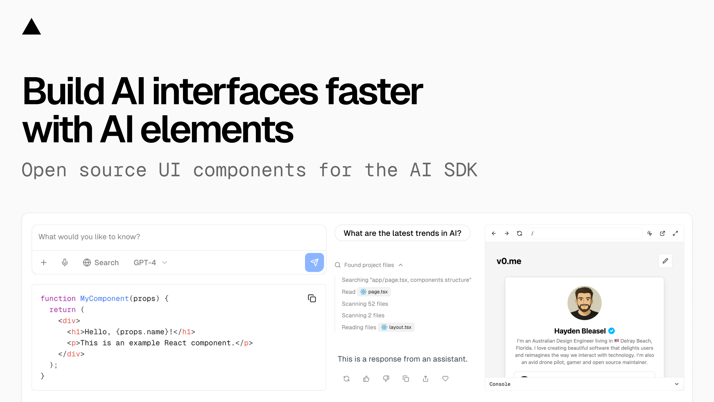 介绍AI Elements：可组合的预构建AI SDK组件