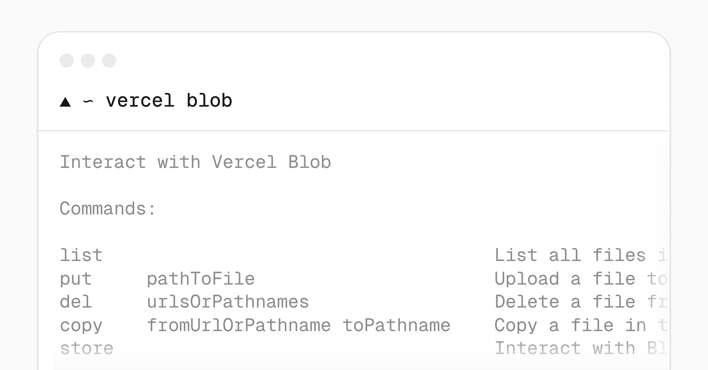 Vercel Blob CLI is now available