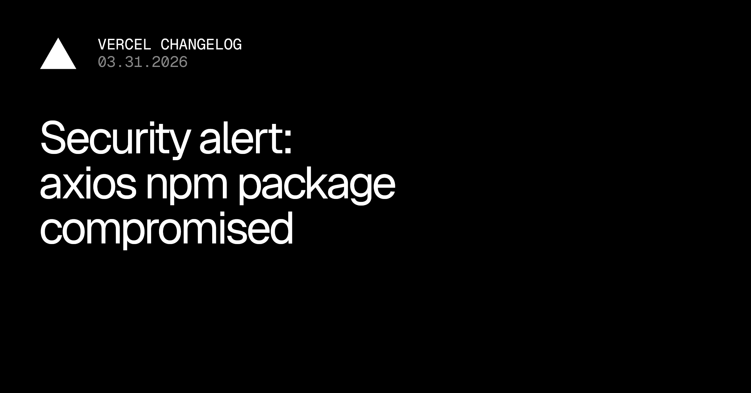 Axios包的安全漏洞及补救措施