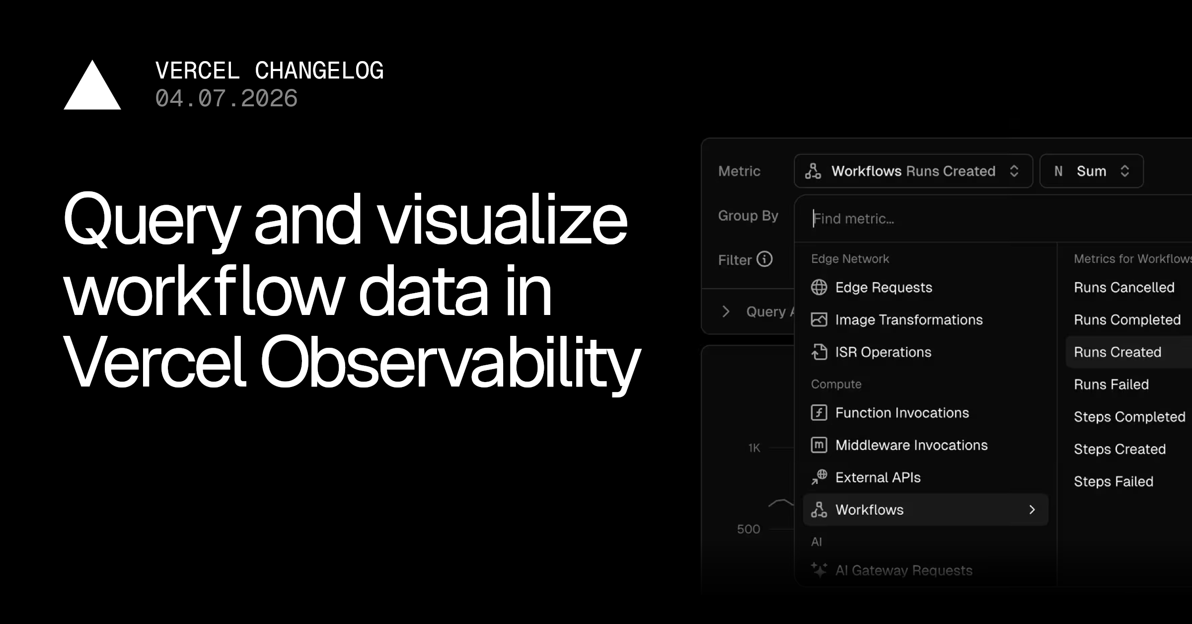 Query and visualize workflow data in Vercel Observability