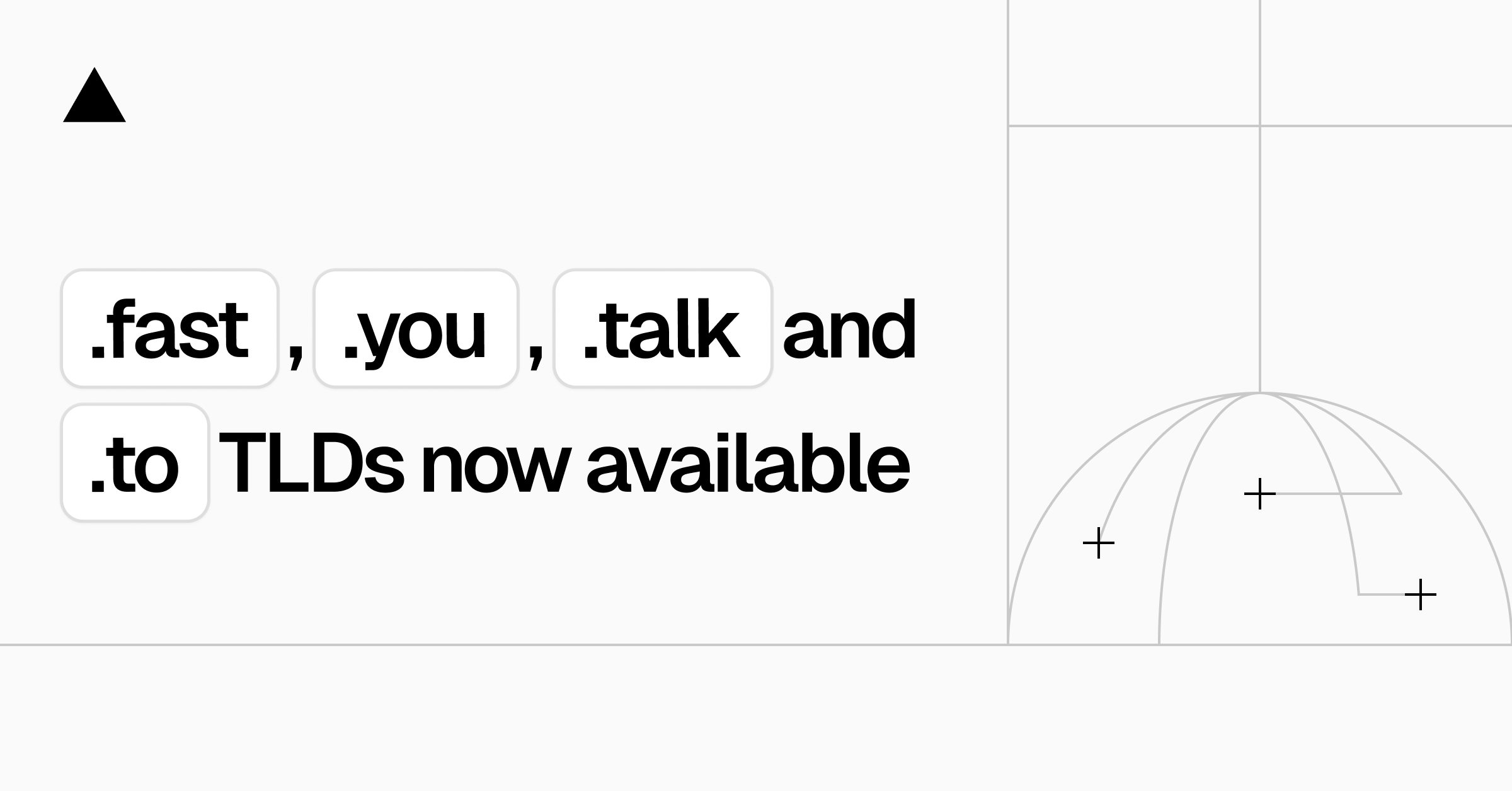 .fast, .you, .talk, and .to TLDs now available on Vercel Domains