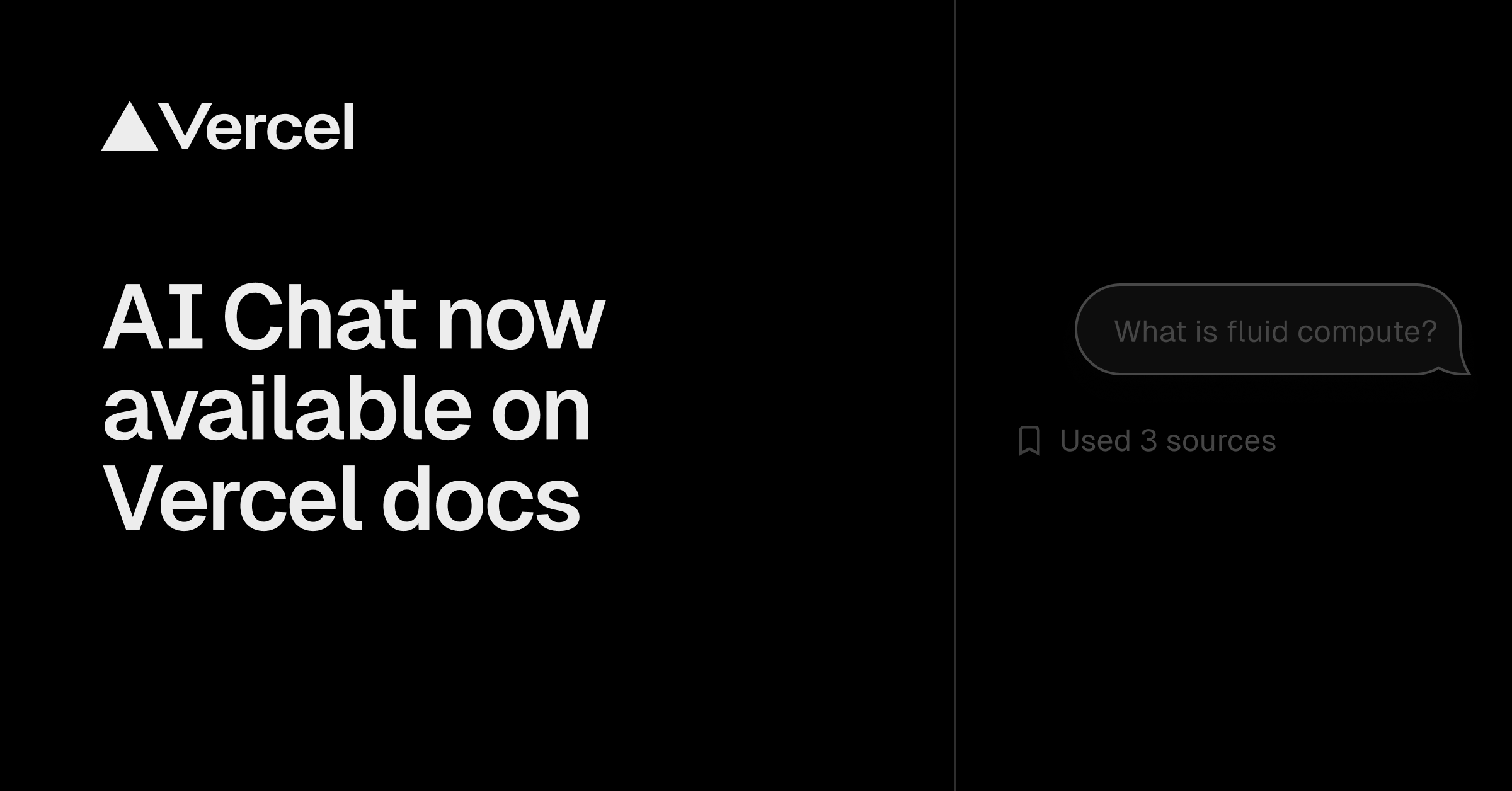 AI Chat now available on Vercel docs
