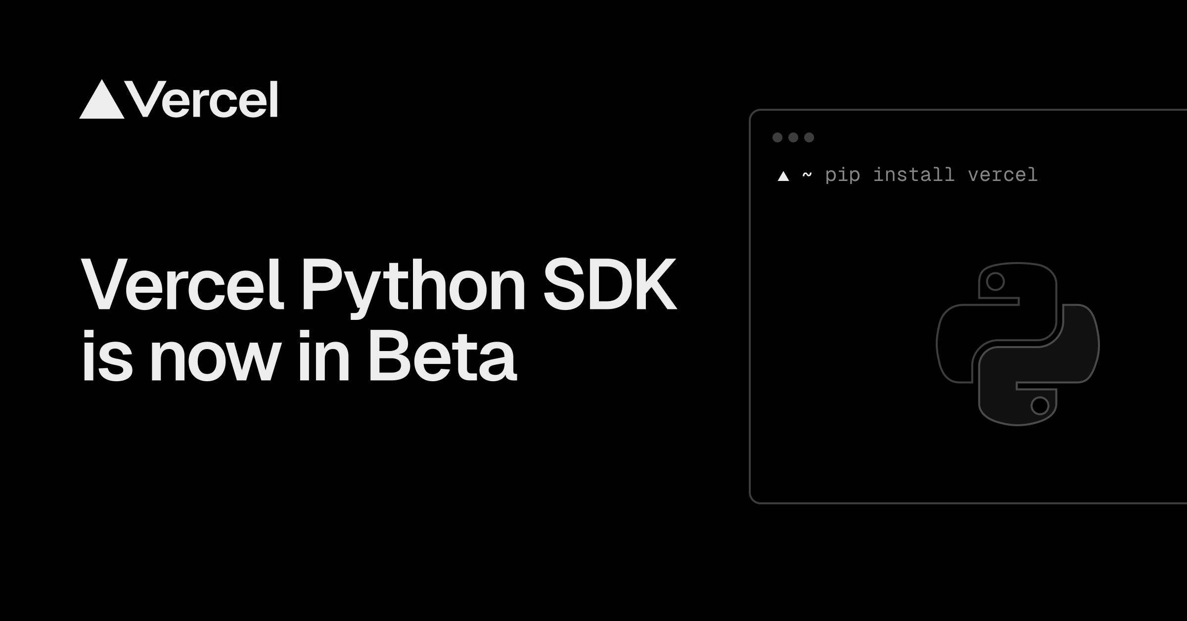 Vercel Python SDK is now available in beta