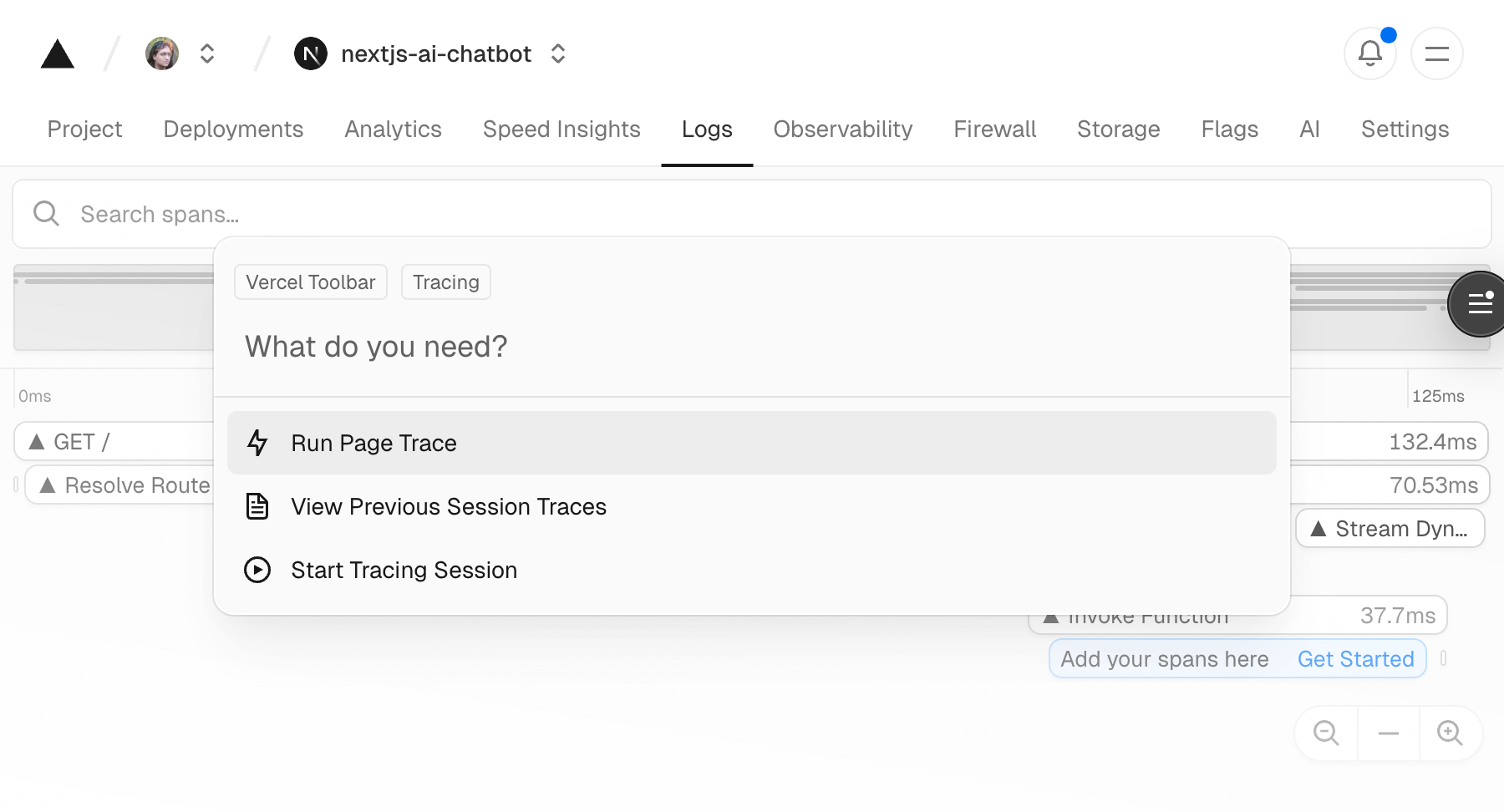 Track a request's full lifecycle with session tracing