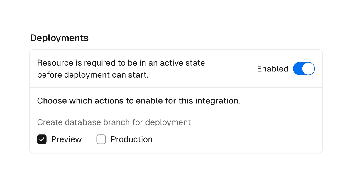 Deployment integration actions for Marketplace integrations - Vercel