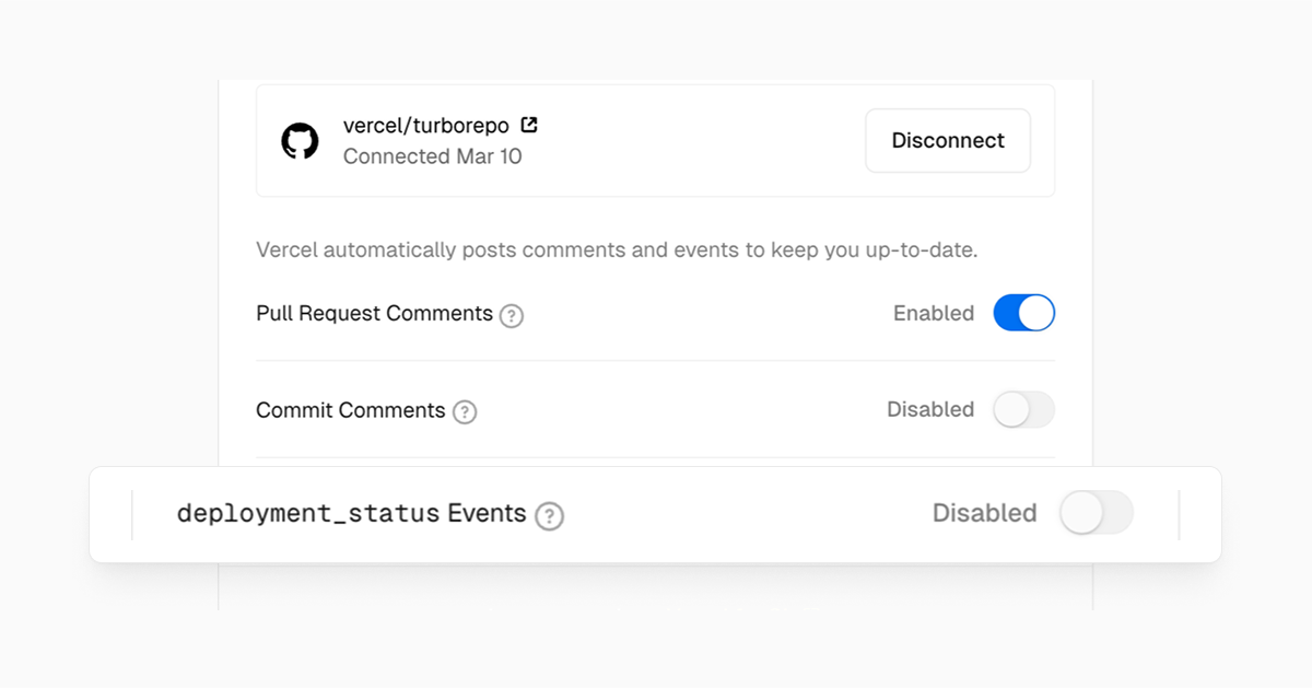 可选禁用 GitHub Actions 的 deployment_status webhook 事件