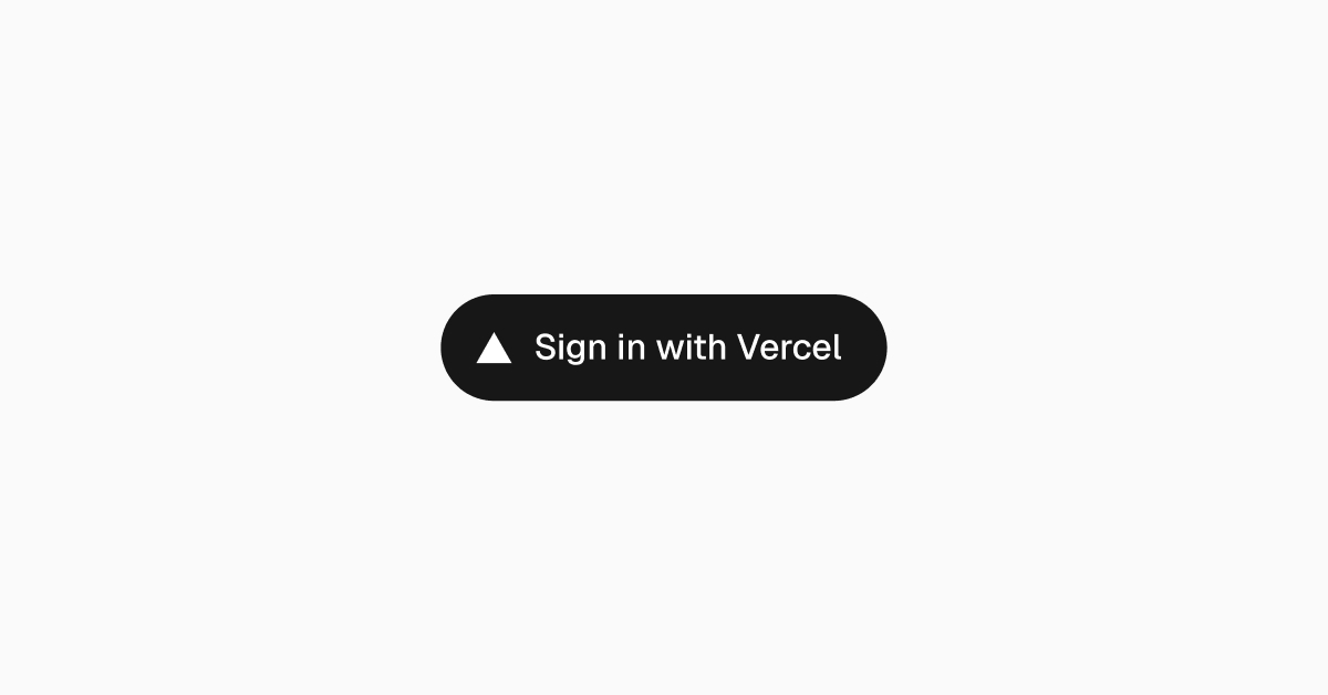 Sign in with Vercel now generally available