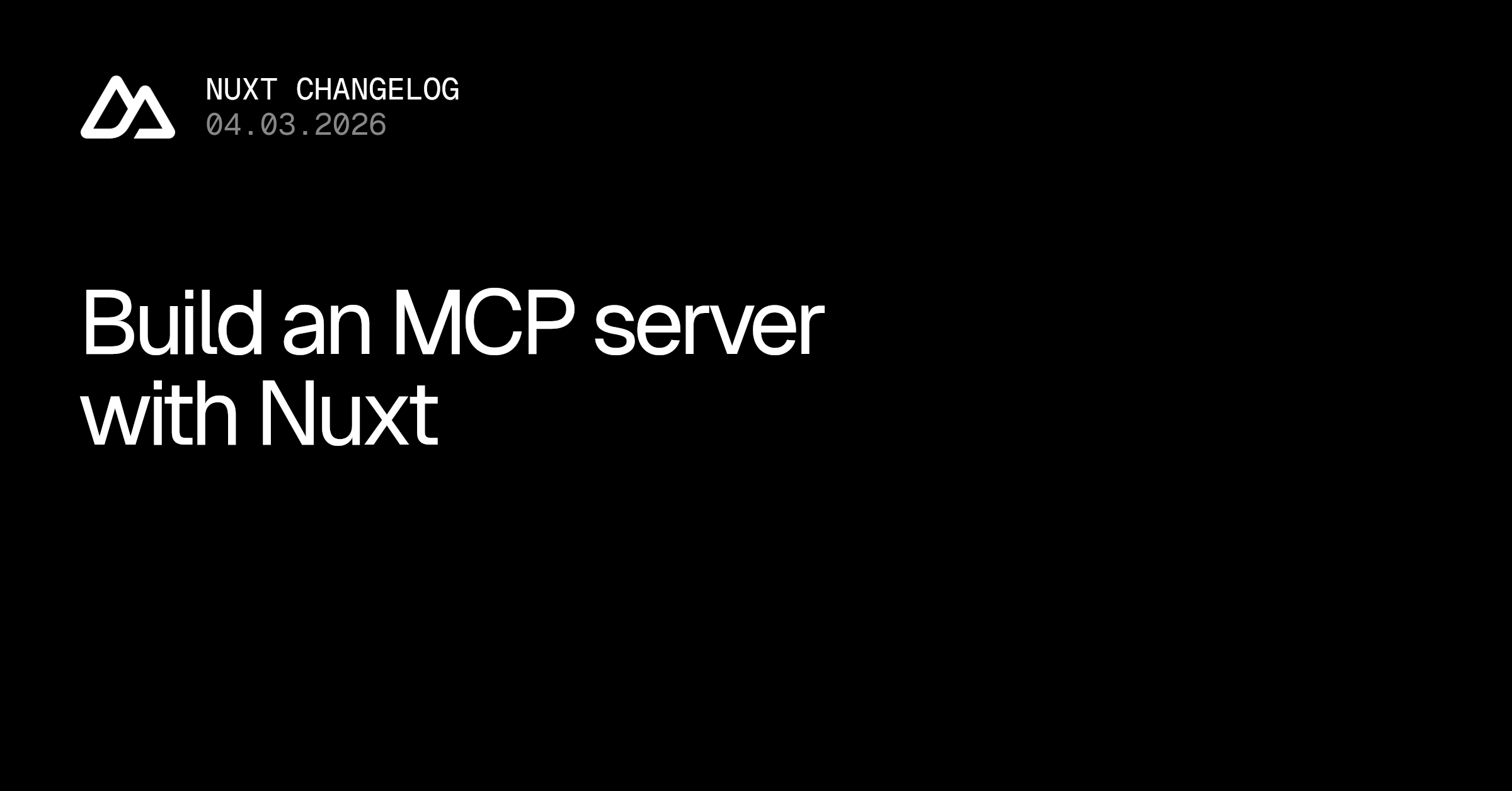 使用Nuxt构建MCP服务器