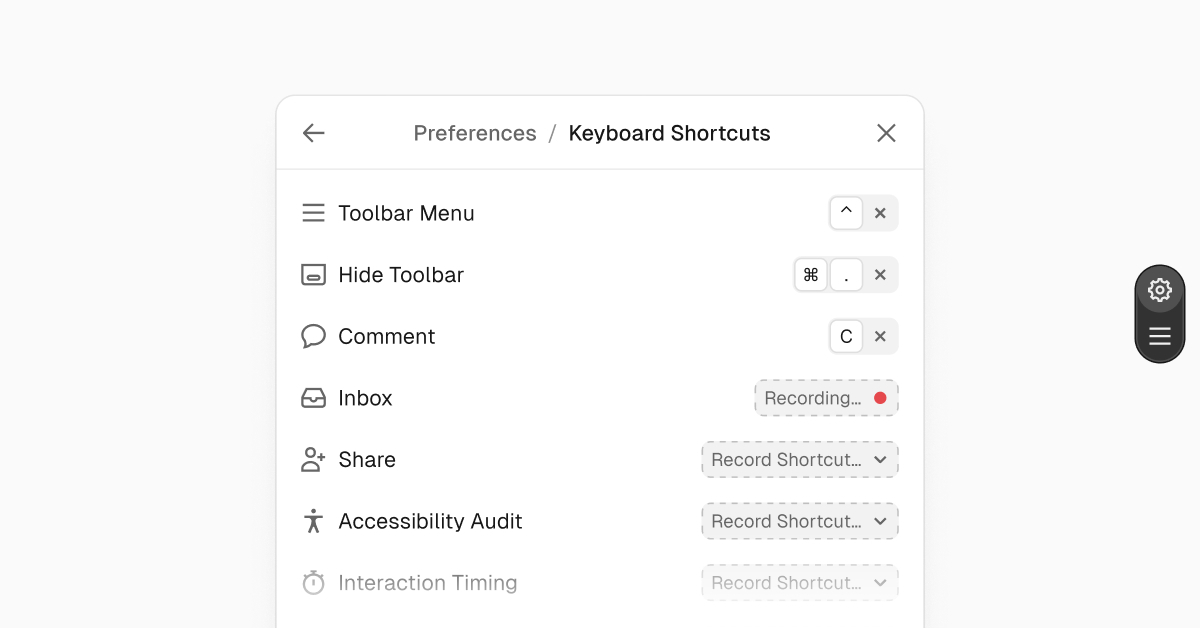 Updates to Vercel Toolbar shortcuts