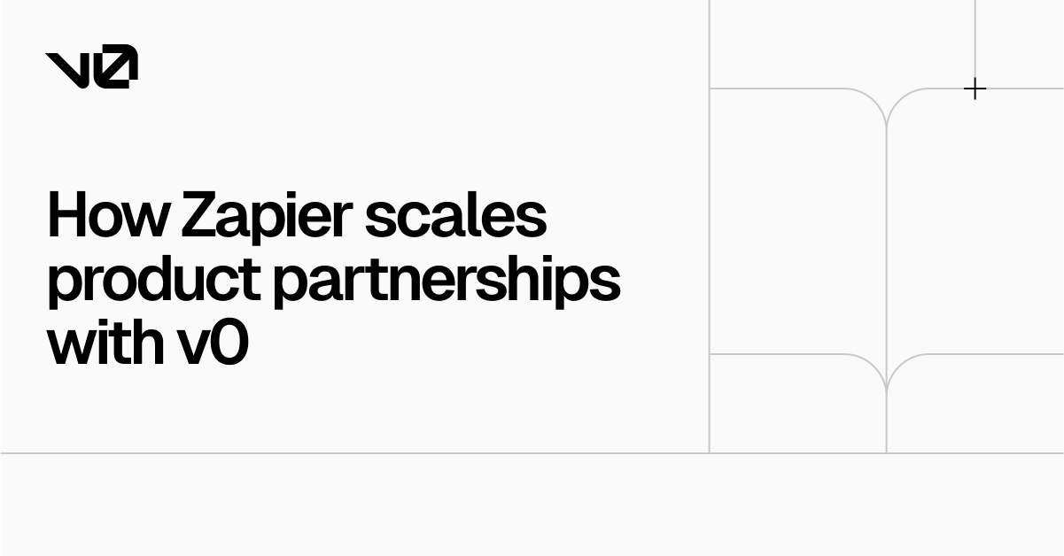 How Zapier scales product partnerships with v0