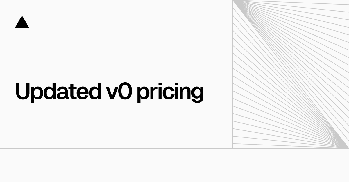 Updated v0 pricing