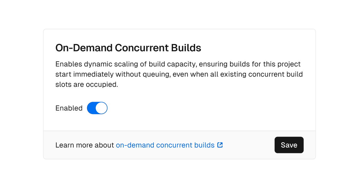 Enterprise teams can now ship faster without build queues - Vercel