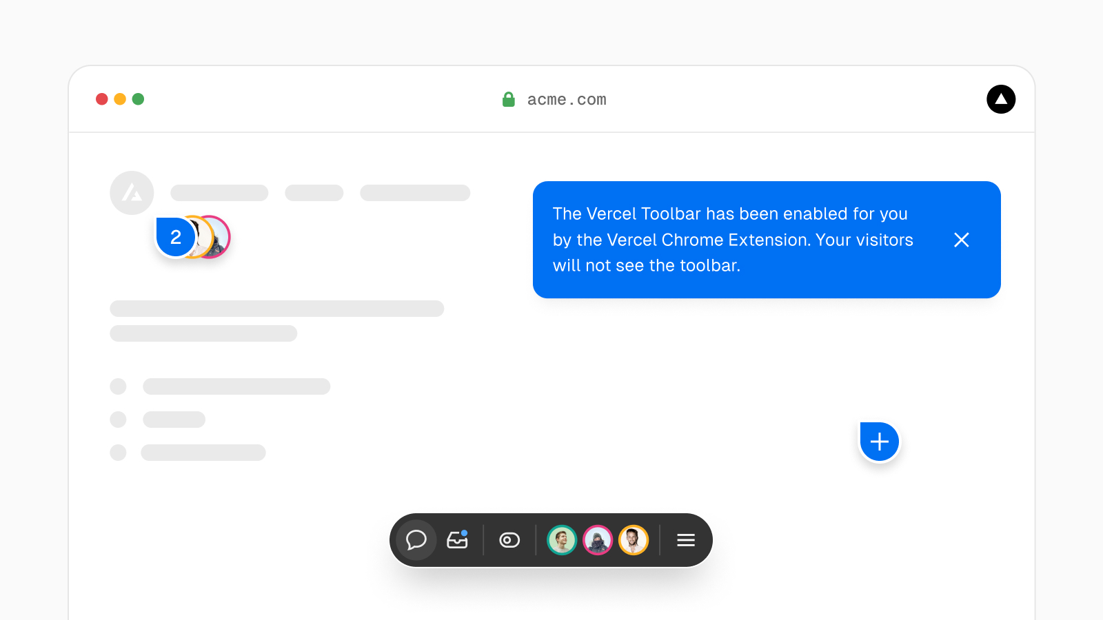 Use the Vercel Toolbar in Production with the Chrome Extension or the toolbar menu – Vercel