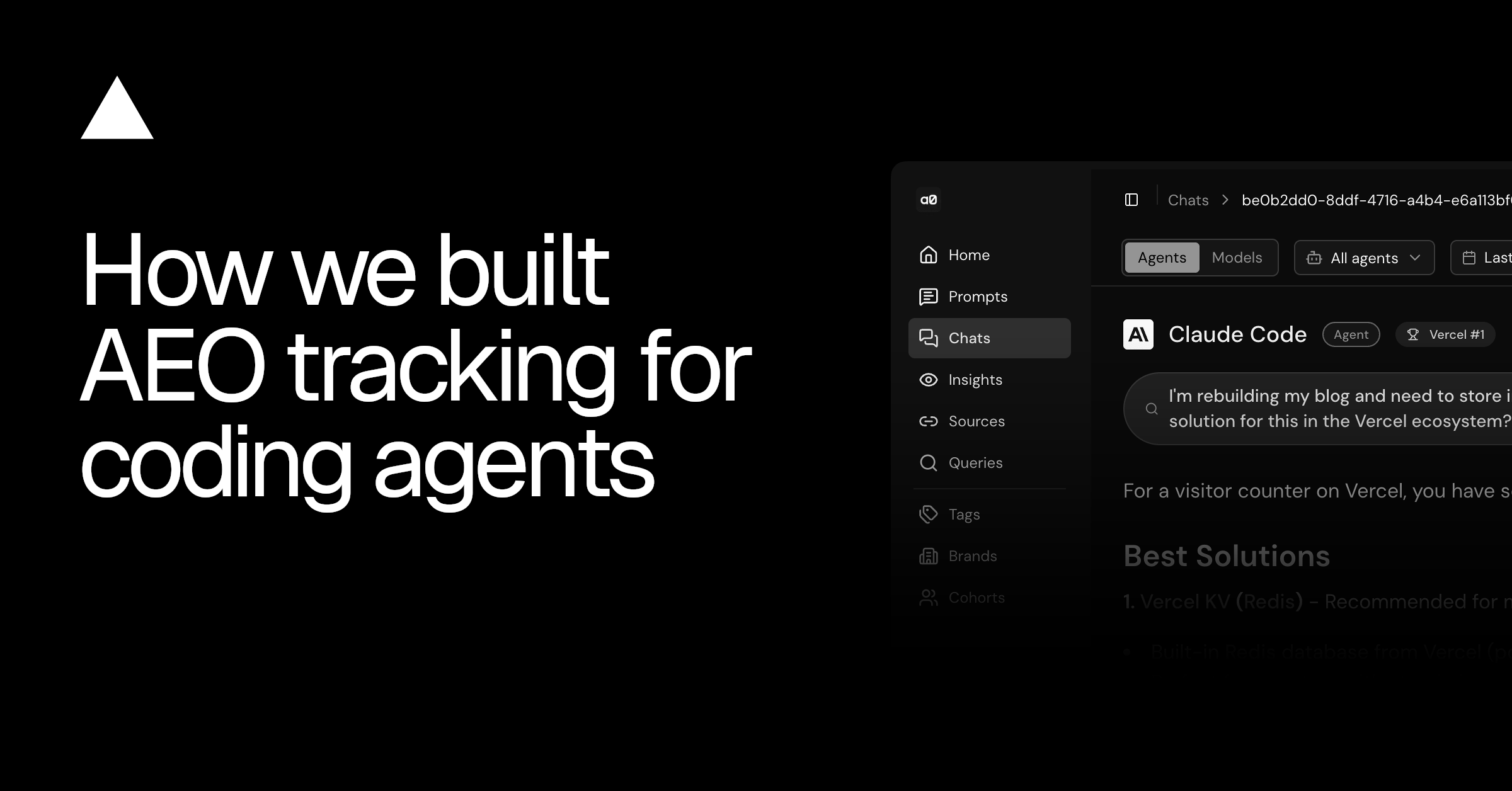 How we built AEO tracking for coding agents
