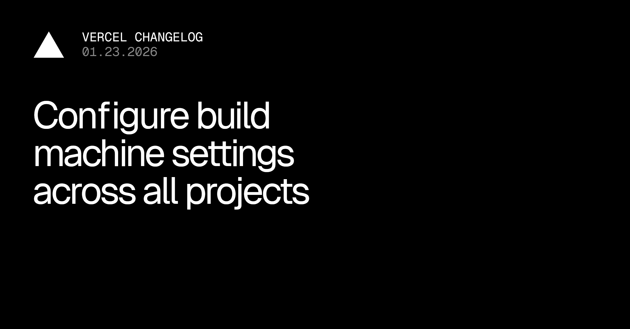 在所有项目中配置构建机器设置