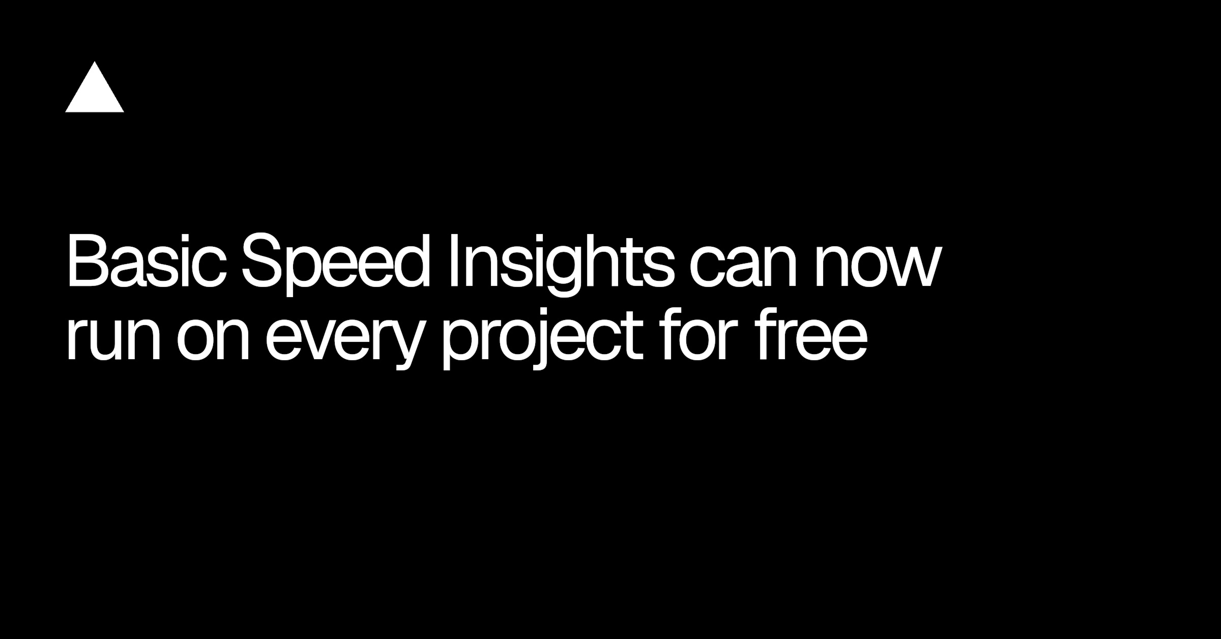 Vercel Speed Insightsに無料枠が追加、全プランで利用可能に