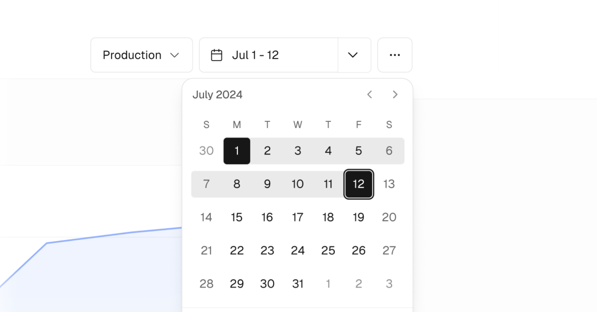 Filter by custom date ranges in Web Analytics