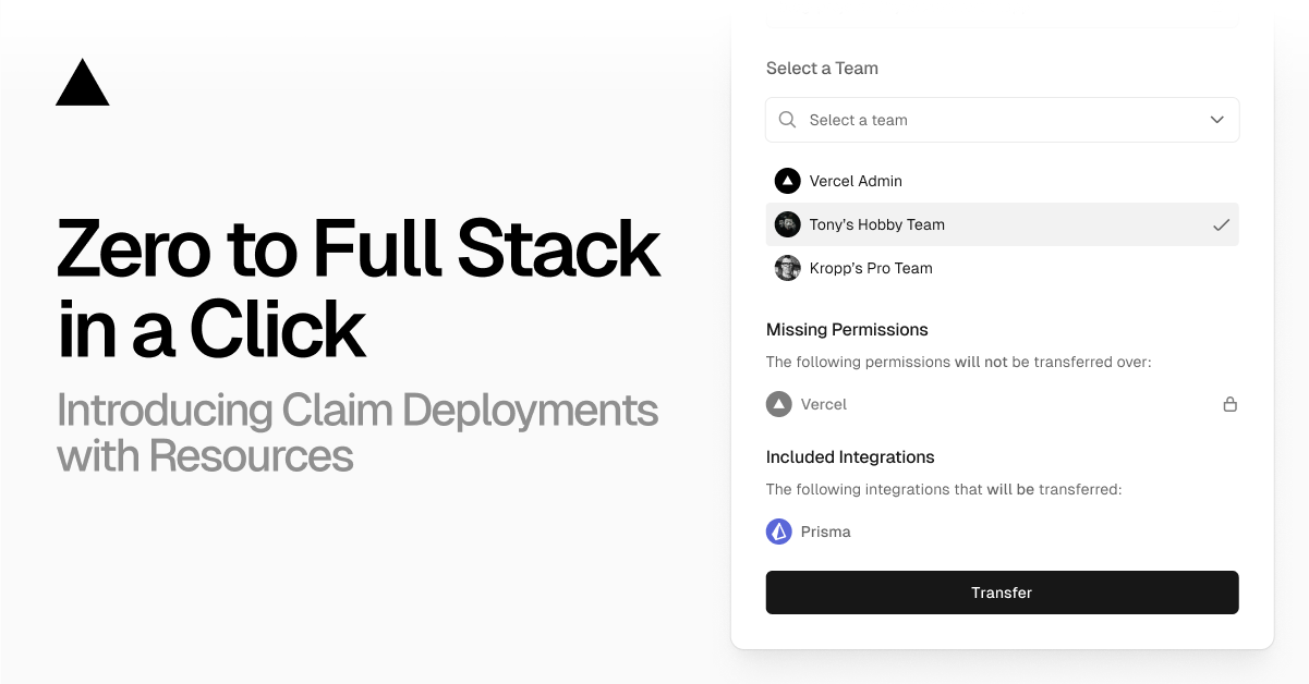 Claimed deployments now include third-party resources