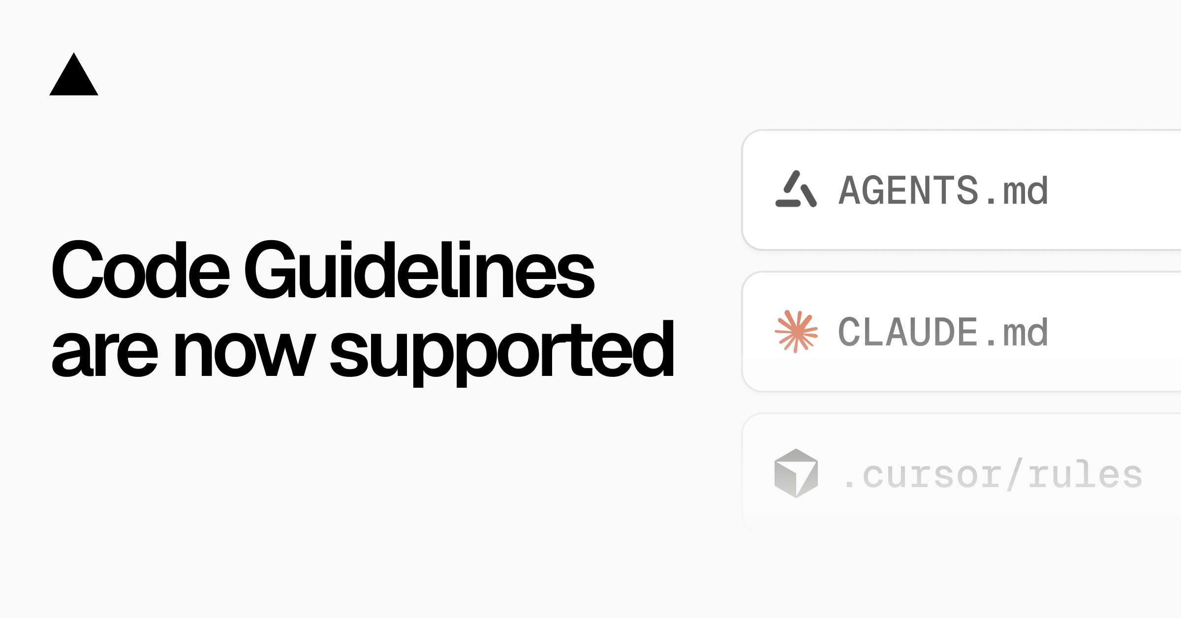 Vercel Agent code reviews now follow your code guidelines