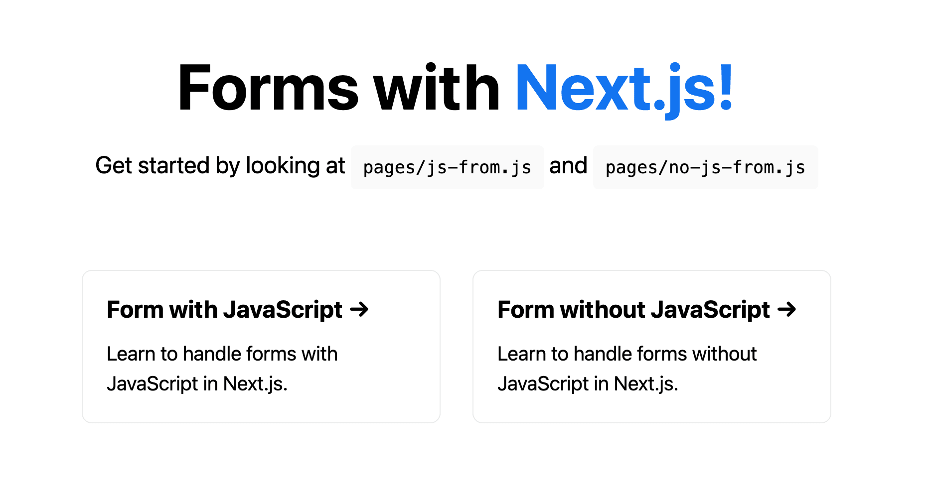 forms with nextjs