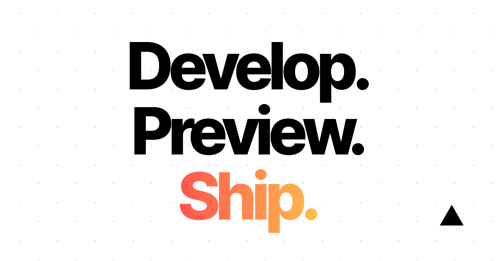 Develop Preview Ship For The Best Frontend Teams Vercel